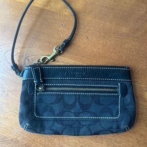 Coach Black Signature Wristlet